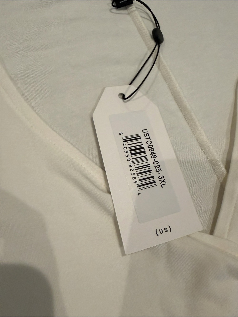 Universal Standard Two Way Short Sleeve Cross Top in White/Cream - Picture 5 of 8